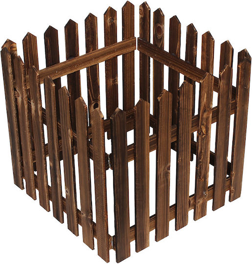 Keskor Ξύλινη Μπορντούρα Κήπου σε Καφέ Χρώμα 39.5cm x 1.6m 4τμχ