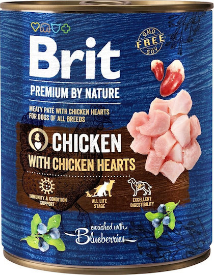 Brit Premium by Nature Wet Dog Food in Can with Chicken Grain-Free & Gluten Free 800gr