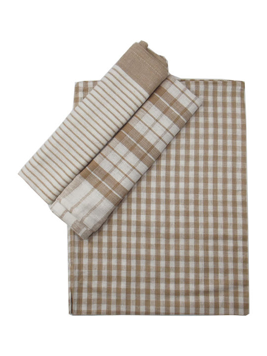 Tea Towel made of 100% Cotton in Brown Color 50x70cm 3pcs