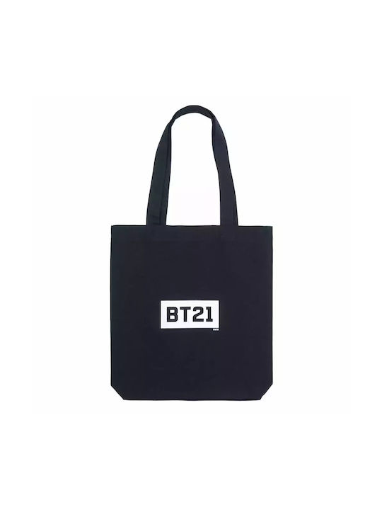 Grupo Erik BT21 Cotton Shopping Bag Black