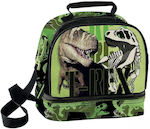 Graffiti School Food Case Green Dinosaurs 20 x 16 x 22cm