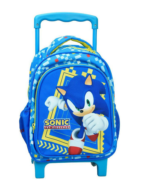 Gim Sonic Classic Ghiozdan Școlar Troler Grădinița în culoarea Albastru