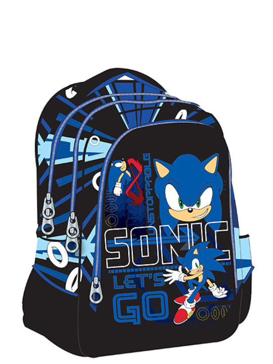 Gim Sonic The Hedgehog Classic School Bag Backpack Elementary, Elementary in Black color