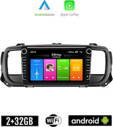 Kirosiwa Car Audio System for Toyota Proace 2016> (Bluetooth/USB/WiFi/GPS/Apple-Carplay/Android-Auto) with Touchscreen 8"