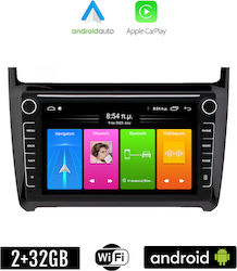 Kirosiwa Car-Audiosystem für Volkswagen Polo 2014-2017 (Bluetooth/USB/WiFi/GPS/Apple-Carplay/Android-Auto) mit Touchscreen 8"