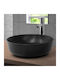 ML-Design Επικαθήμενος Νιπτήρας Κεραμικός 41.5x41.5x13.5cm Μαύρος