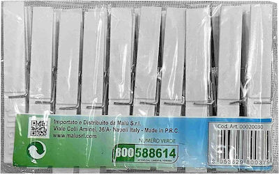 HOMie Plastic Clothespins White 10pcs