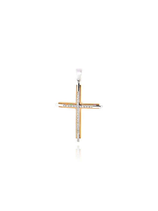 Skaras Jewels Women's White Gold Cross 18K