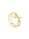 Intimonna Women's Gold Plated Brass Ring