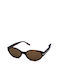 Nautica Women's Sunglasses with Brown Tartaruga Plastic Frame and Brown Lens N6000S 201