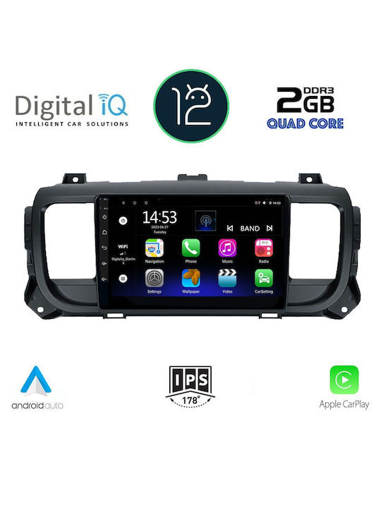 Digital IQ Car Audio System for Peugeot Traveller / Expert Toyota Proace Citroen Jumpy / SpaceTourer 2016> (Bluetooth/USB/WiFi/GPS/Apple-Carplay/Android-Auto) with Touch Screen 9"