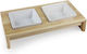 All For Paws Ceramic Bowl Water for Dog & Cat with Base 2x 400ml in White Color