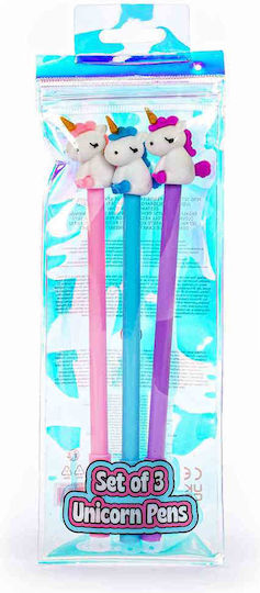 Tri-Coastal Design Unicorns Στυλό Ballpoint Σετ 3τμχ
