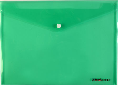 A&G Paper Folder with Button for Paper A4 Green