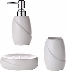 Ceramic Bathroom Accessory Set White 3pcs Ceramic Bathroom Accessory Set White 3pcs