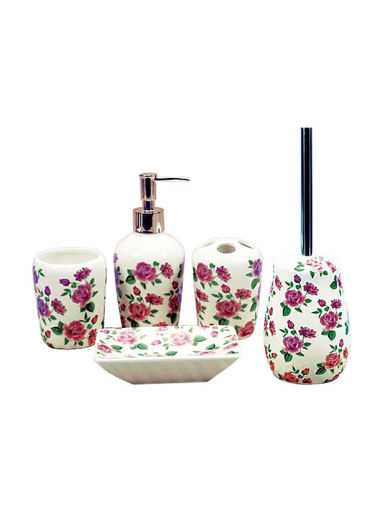 Set Accesorii Baie Ceramică Multicolor 5buc