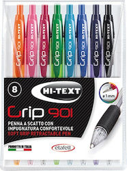 Etafelt Hi-Text 901 Ballpoint Pens 8 Pieces