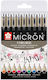 Sakura Pigma Micron Μαρκαδόροι Σχεδίου Μαύροι 0.45mm Σετ 9τμχ
