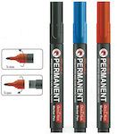 Officemate Permanent Markers Red 10pcs