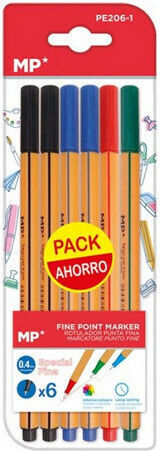 Madrid Papel Μαρκαδόροι Σχεδίου 0.4mm Σετ 6 χρώματα