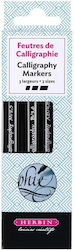 Jacques Herbin Design Markers 8mm Black 3pcs