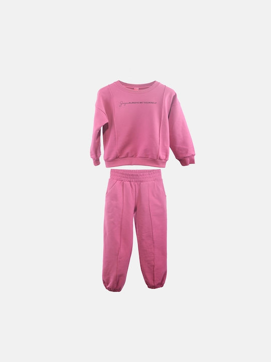 Joyce Kids Sweatpants Set Fuchsia 2pcs