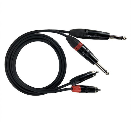 ZZiPP Cable 2x 6.3mm male - 2x RCA male 1.2m (DZZJ12)
