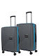 Cardinal Anniversary Hard Gray Suitcases Max Height 60cm With 4 Wheels Set 2pcs
