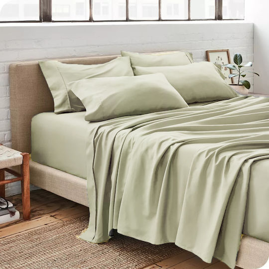 Olia Home Bettwäsche-Set Überdoppel 220x240cm. Beige 4Stück