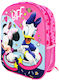 Setino School Backpack For Kindergarten With Water Bottle Holder Pink 26 x 10 x 31cm