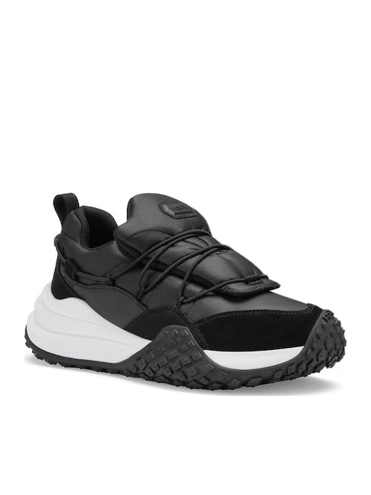 Juno Γυναικεία Chunky Sneakers Μαύρα