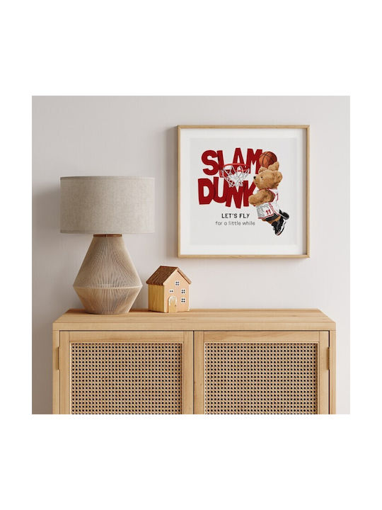 Walls Slam Dunk Κάδρο Ξύλινο 100x100cm