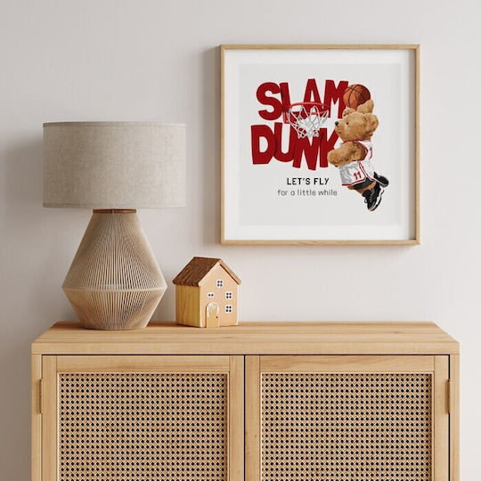Walls Slam Dunk Рамка Дърво 100x100см
