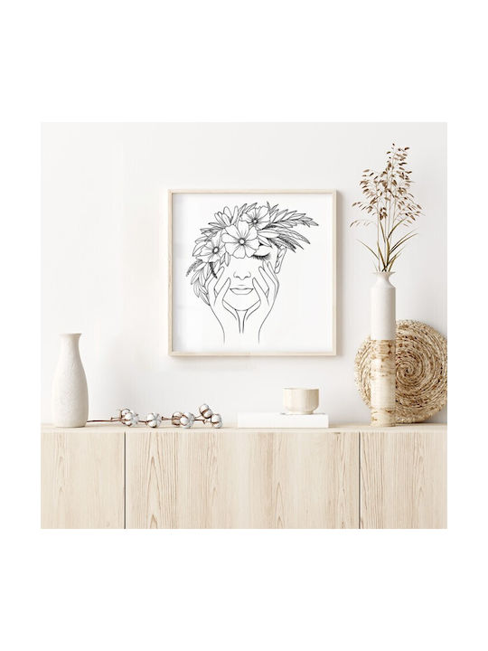 Walls Wooden Face Frame Poster 60x60cm