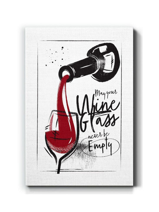 Walls Red Wine Glass Πίνακας σε Καμβά 20x30cm