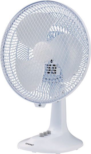Prime3 Επιτραπέζιος Ανεμιστήρας 30W Διαμέτρου 23cm Λευκός