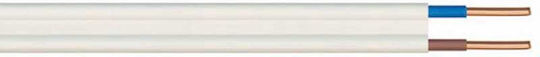 Redled Power Cord Type NYM with Cable Properties 2x1.5mm² in White Colour 1m