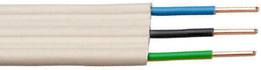 Redled Power Cord Type NYM with Cable Properties 3x2.5mm² in White Colour 1m