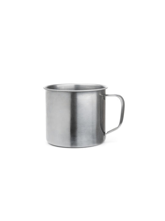 Metallic Cup with Lid Silver 300ml