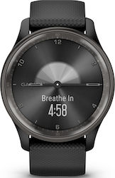 Garmin vívomove Trend Stainless Steel 40mm Waterproof Smartwatch with Heart Rate Monitor (Black)