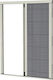 Ideco Screen Door Pleated White from Polyester 230x140cm