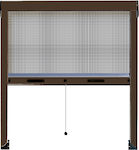 Liberty Pants Screen Window Vertical Movement Brown 155x80cm RAL8014