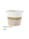 GloboStar Artificial Garden Ithaki Übertopf Rattan Braun mit Gestell 20x20x20εκ.