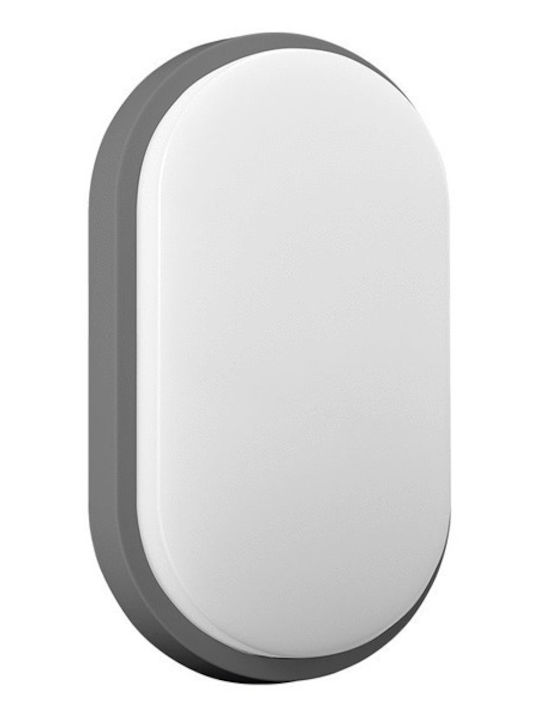 Orno Επιτοίχια Εξωτερική Πλαφονιέρα LED IP54 15W με Φυσικό Λευκό Φως 21.22x44εκ.