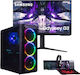 Vengeance Aero-V8 + Samsung Odyssey G32A VA Gaming Monitor 24″ FHD Gaming Desktop PC (Ryzen 5-5500/16GB DDR4/512GB SSD/GeForce RTX 4060/Kein OS)