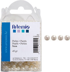 Artemio Χάντρα Χειροτεχνίας σε Λευκό χρώμα 5mm 40gr