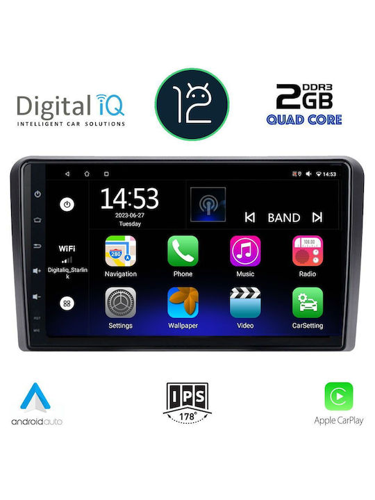 Digital IQ Auto-Audiosystem Hummer H1 2007> (Bluetooth/USB/AUX/WiFi/GPS/Apple-Carplay/Android-Auto) mit Touchscreen 9"
