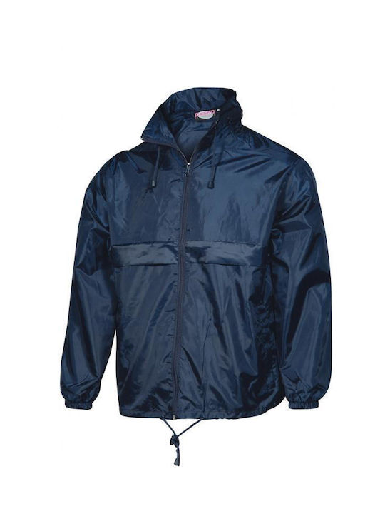 Fageo Waterproof Work Jacket Hooded Navy Blue