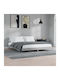 Κρεβάτι King Size Ξύλινο Γκρι με Τάβλες για Στρώμα 180x200cm