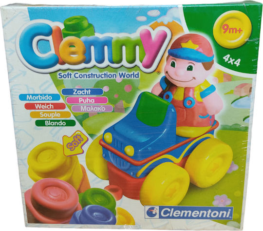 Baby Clementoni Τουβλάκια Construction Vehicle για 9+ Μηνών 3τμχ
